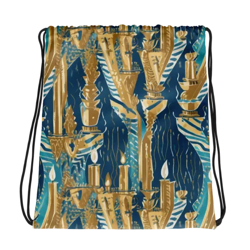Gilded Flame on a Drawstring Bag
