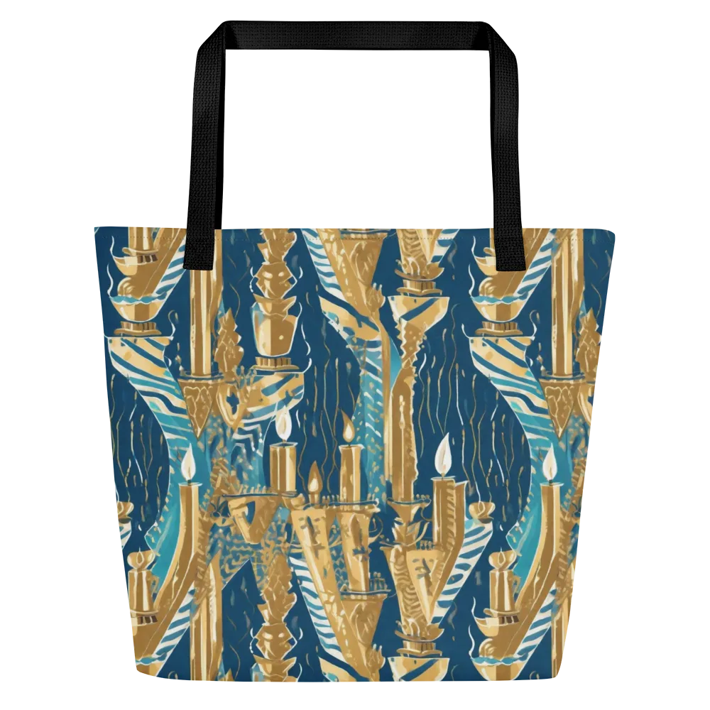 Gilded Flame on Large Tote Bag W/ Pocket — Front