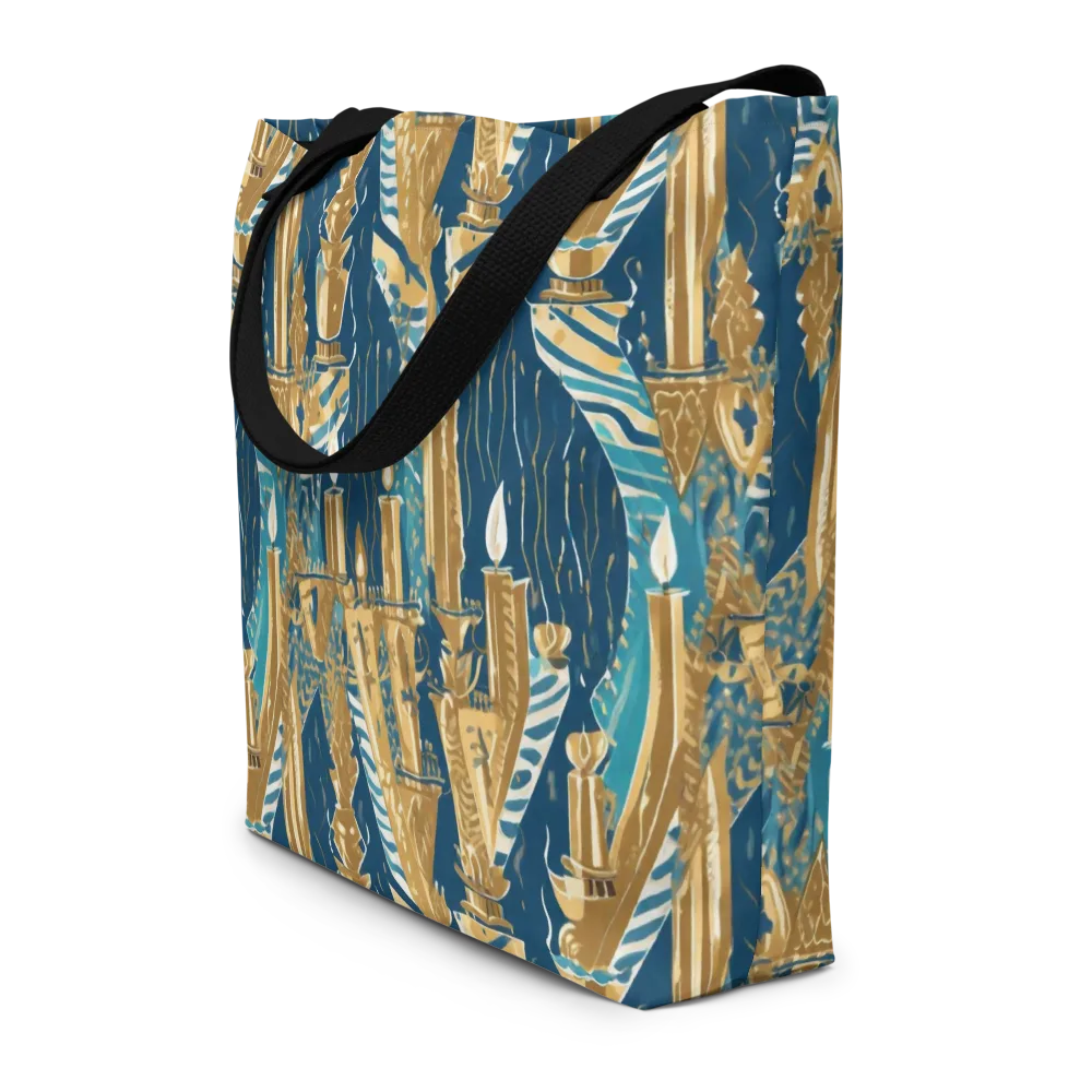 Gilded Flame on Large Tote Bag W/ Pocket — Front