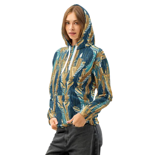 Gilded Flame on a Cotton Hoodie