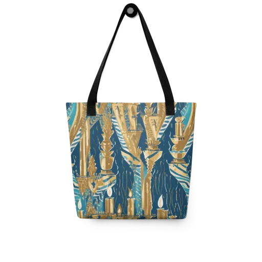 Gilded Flame on a Tote Bag