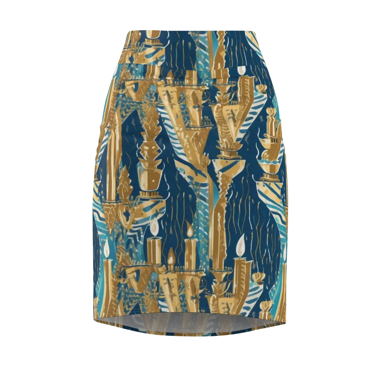 Gilded Flame on Pencil Skirt — Front