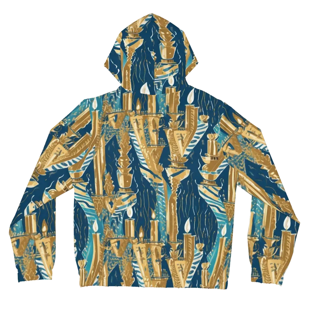 Gilded Flame on Women's Full-Zip Hoodie — Back
