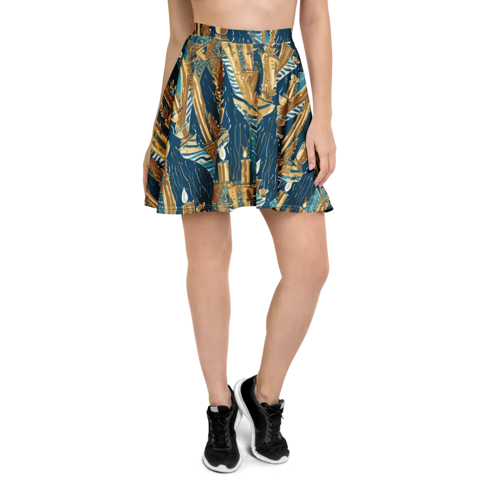 Gilded Flame on Skater Skirt — Front