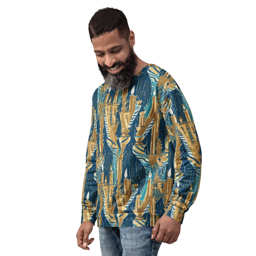 Gilded Flame on Sweatshirt — Left Front