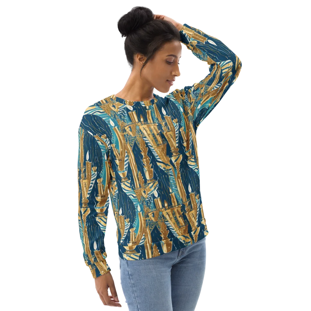 Gilded Flame on Sweatshirt — Right Front