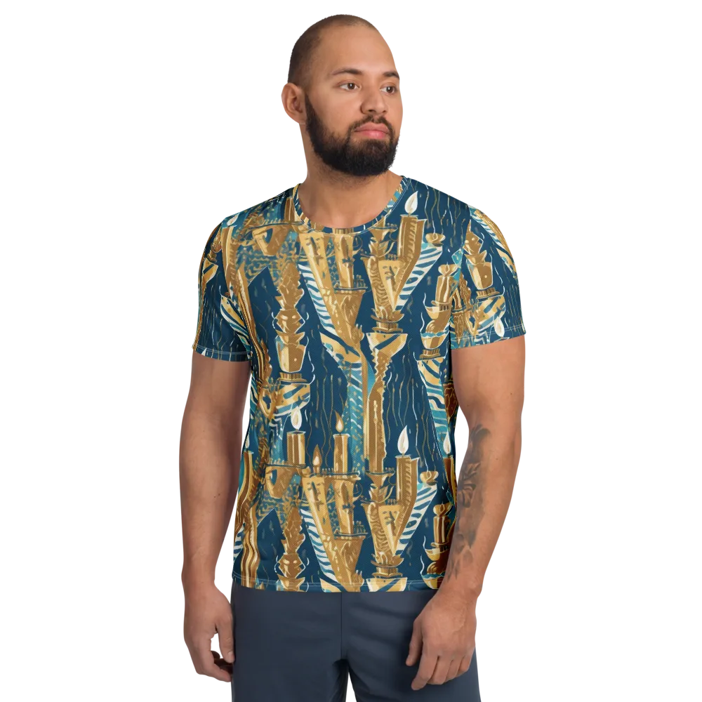 Gilded Flame on Men's Athletic T-Shirt — Front