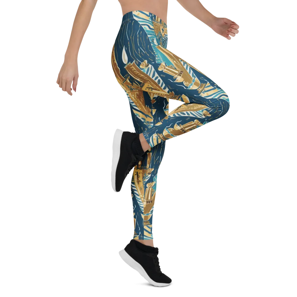 Gilded Flame on Leggings — Right