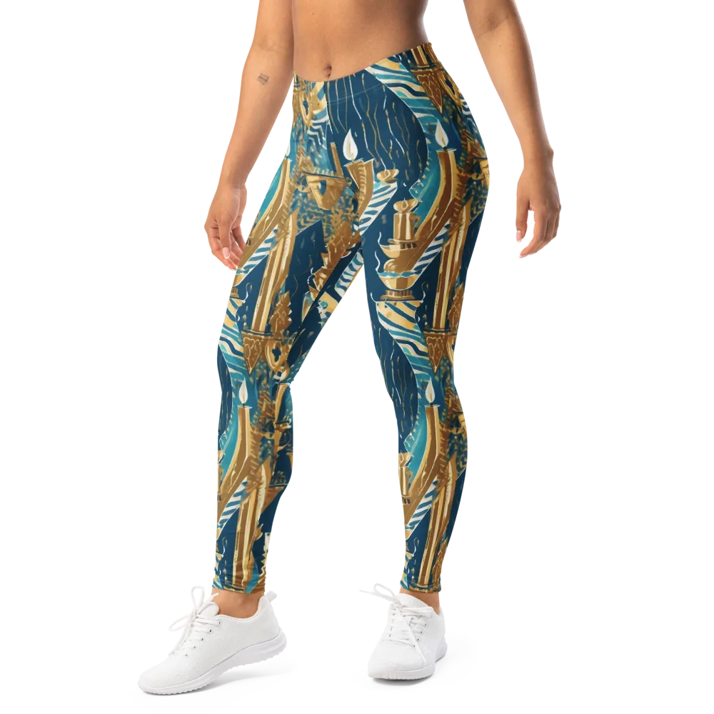 Gilded Flame on Leggings — Left Front