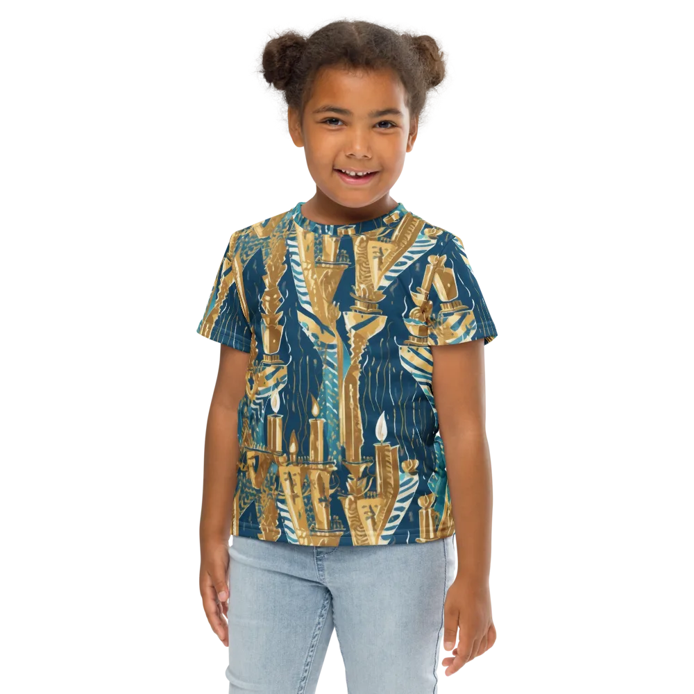 Gilded Flame on Kids Crew Neck T-Shirt — Front