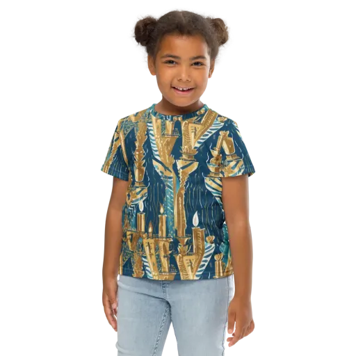 Gilded Flame on a Kids Crew Neck T-Shirt
