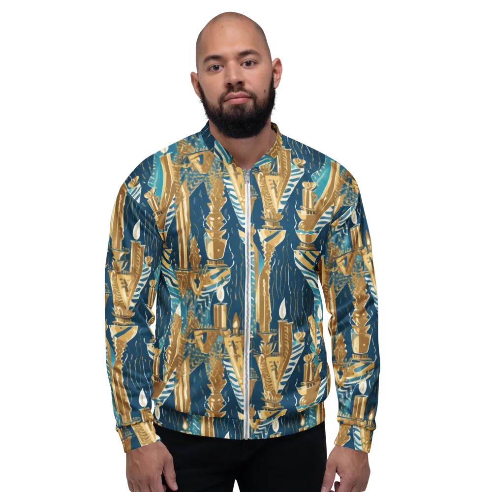 Gilded Flame on Bomber Jacket — Front