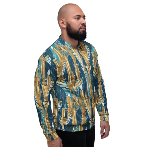 Gilded Flame on a Bomber Jacket