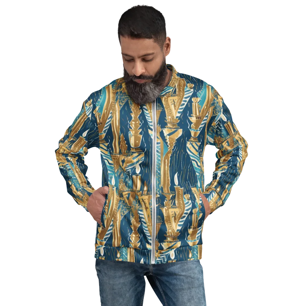 Gilded Flame on Bomber Jacket — Front
