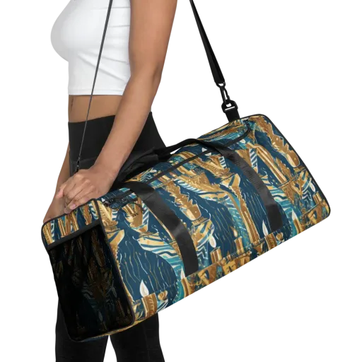 Gilded Flame on a Duffle Bag