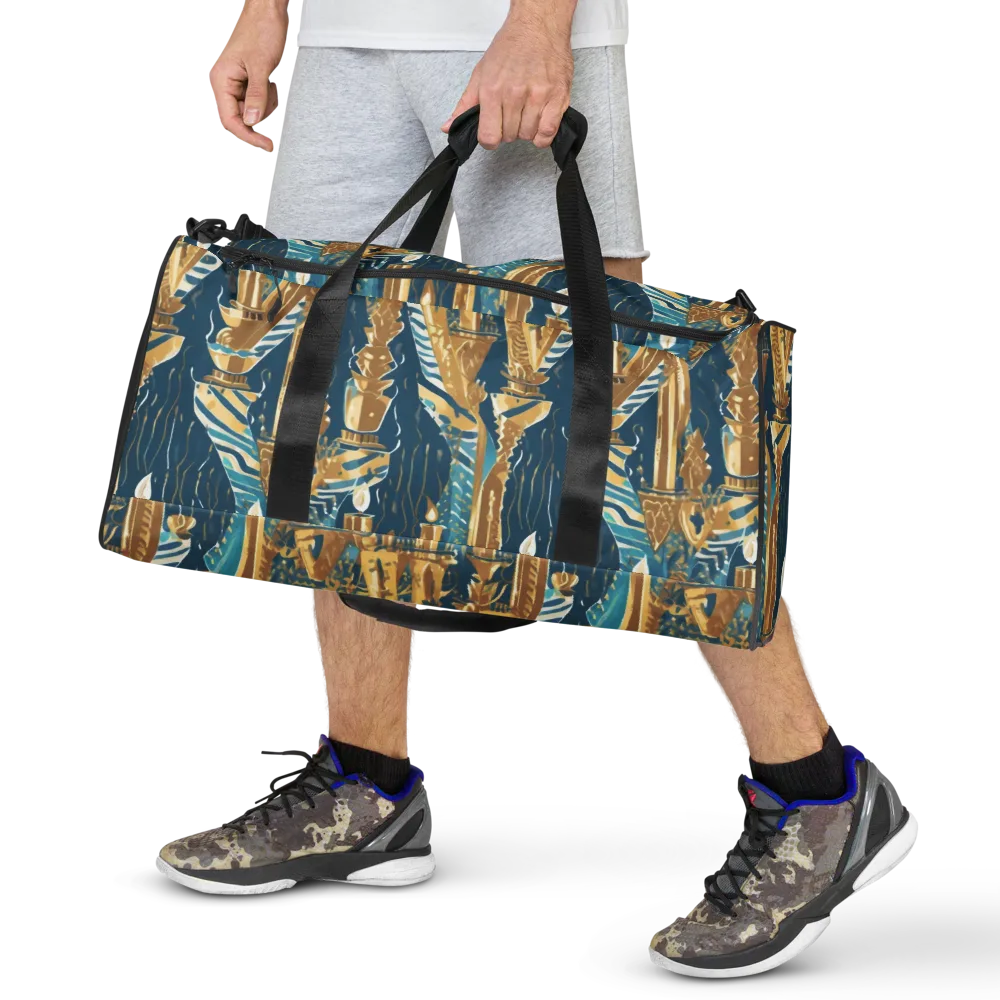 Gilded Flame on Duffle Bag — Front
