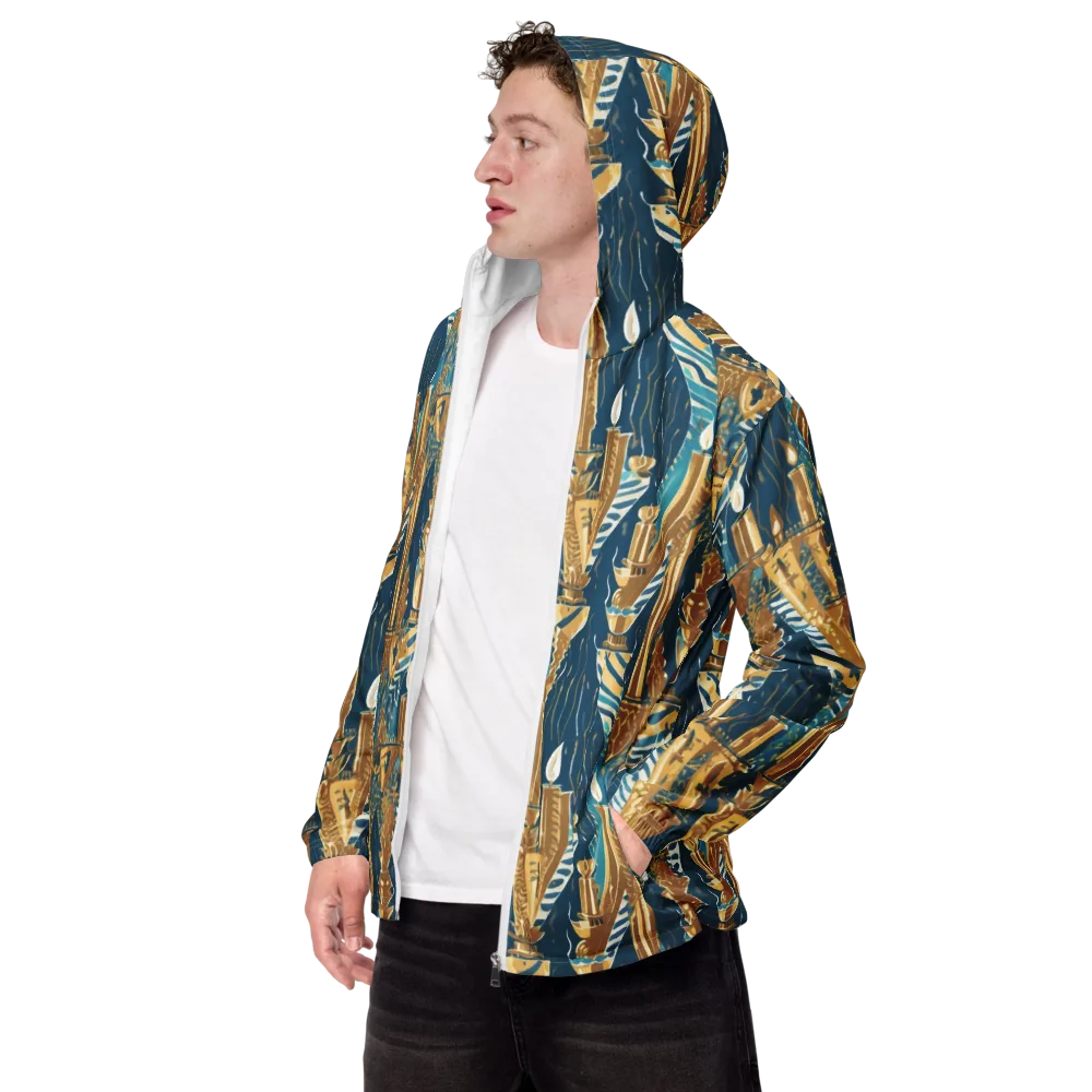 Gilded Flame on Men's Windbreaker — Left Front