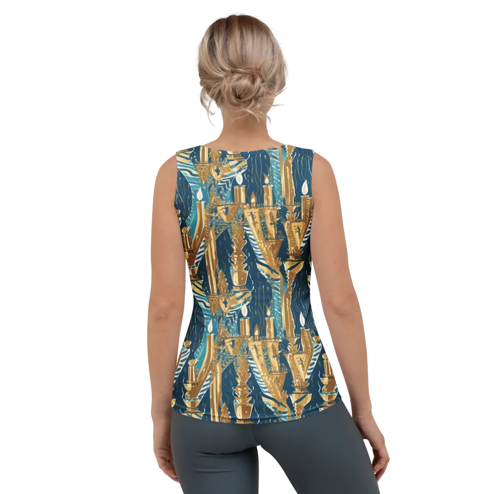Gilded Flame on Women's Tank Top — Back