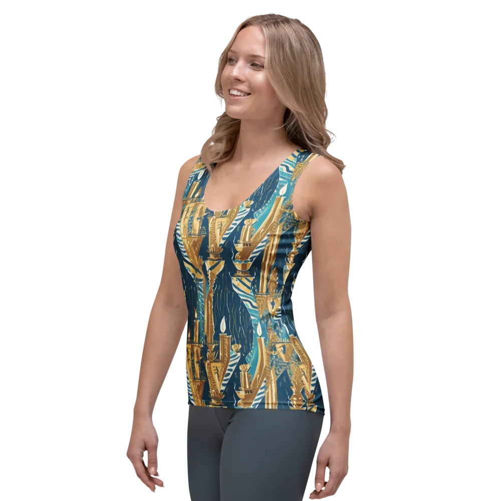 Gilded Flame on Women's Tank Top — Left Front