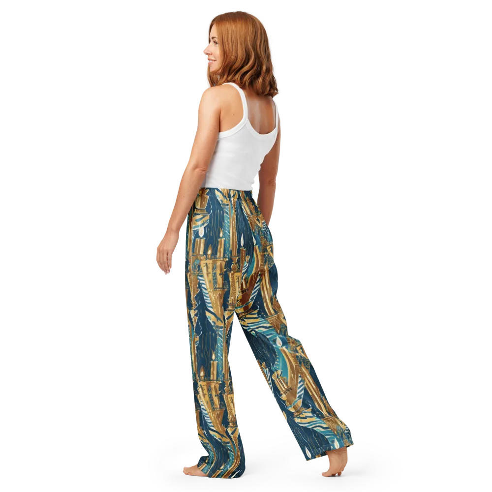 Gilded Flame on Women's Pajama Pants — Back