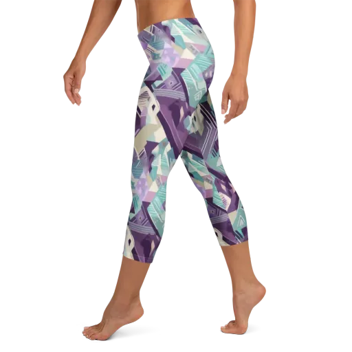 Lavender Circuit on a Capri Leggings