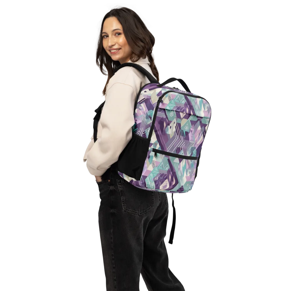 Lavender Circuit on Utility Backpack — Back