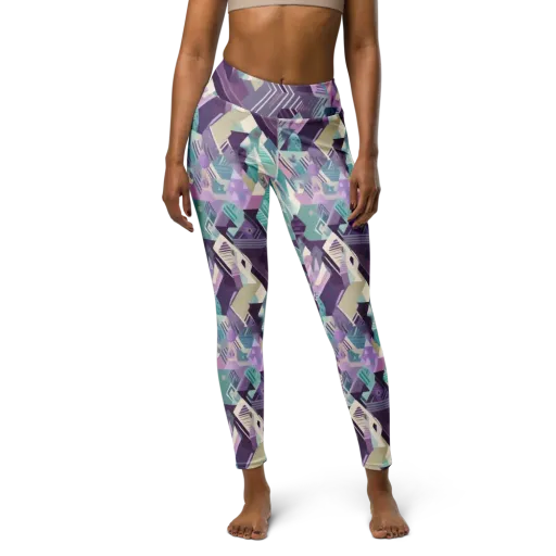 Lavender Circuit on a Yoga Leggings