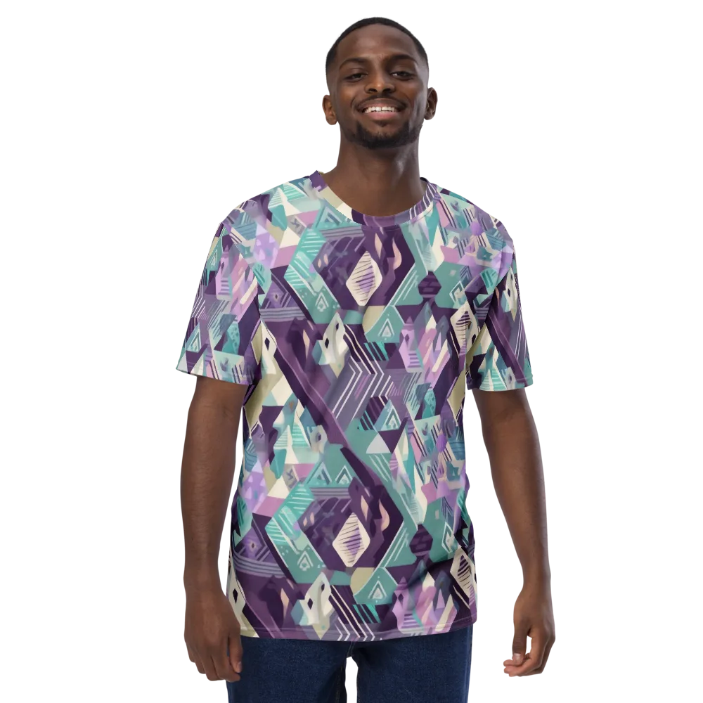 Lavender Circuit on Men's Crew Neck T-Shirt — Front