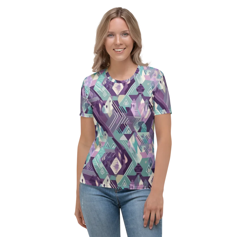 Lavender Circuit on Women's Crew Neck T-Shirt — Front
