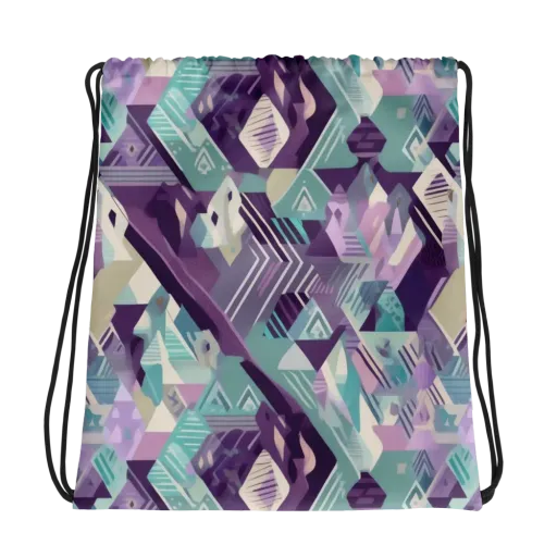 Lavender Circuit on a Drawstring Bag