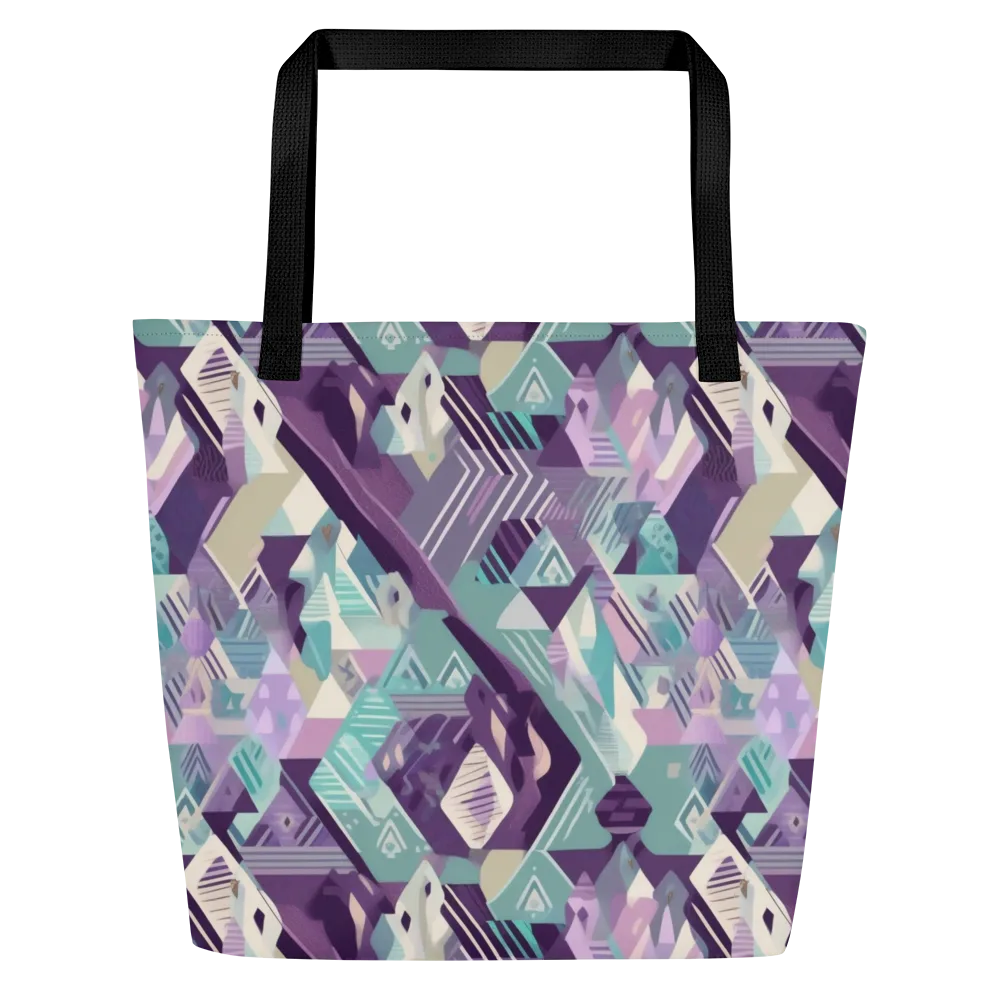 Lavender Circuit on Large Tote Bag W/ Pocket — Front