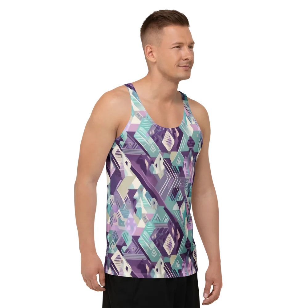 Lavender Circuit on Men's Tank Top — Right Front