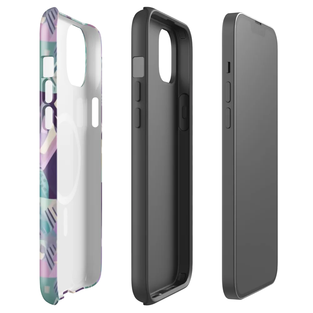 Lavender Circuit on MagSafe Tough Case for iPhone® — Front