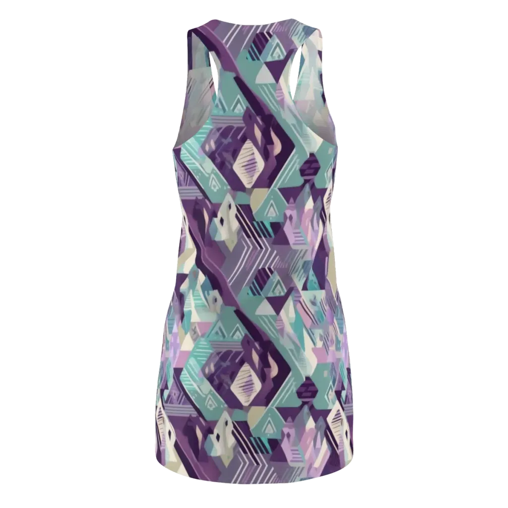 Lavender Circuit on Racerback Dress — Back