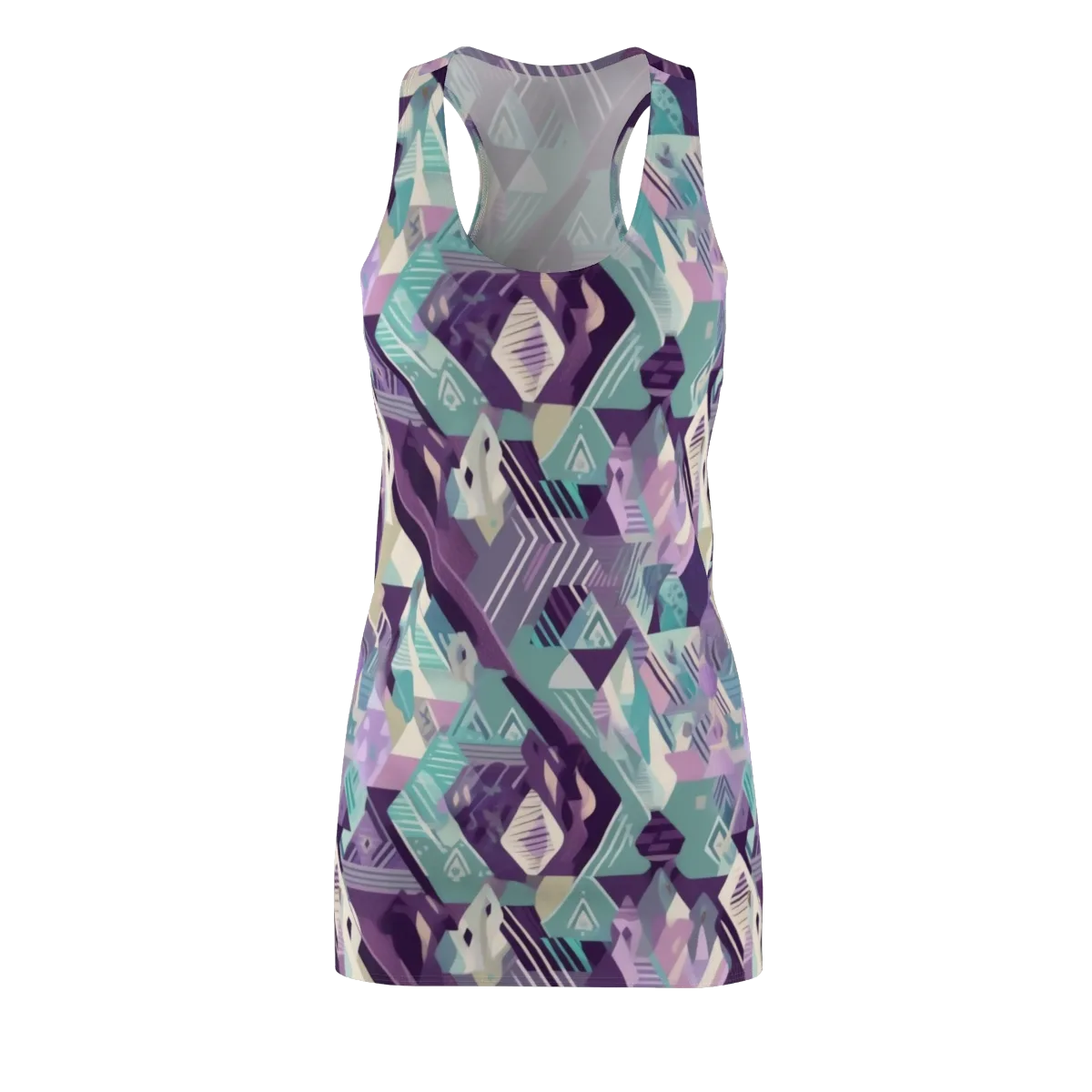 Lavender Circuit on Racerback Dress — Front