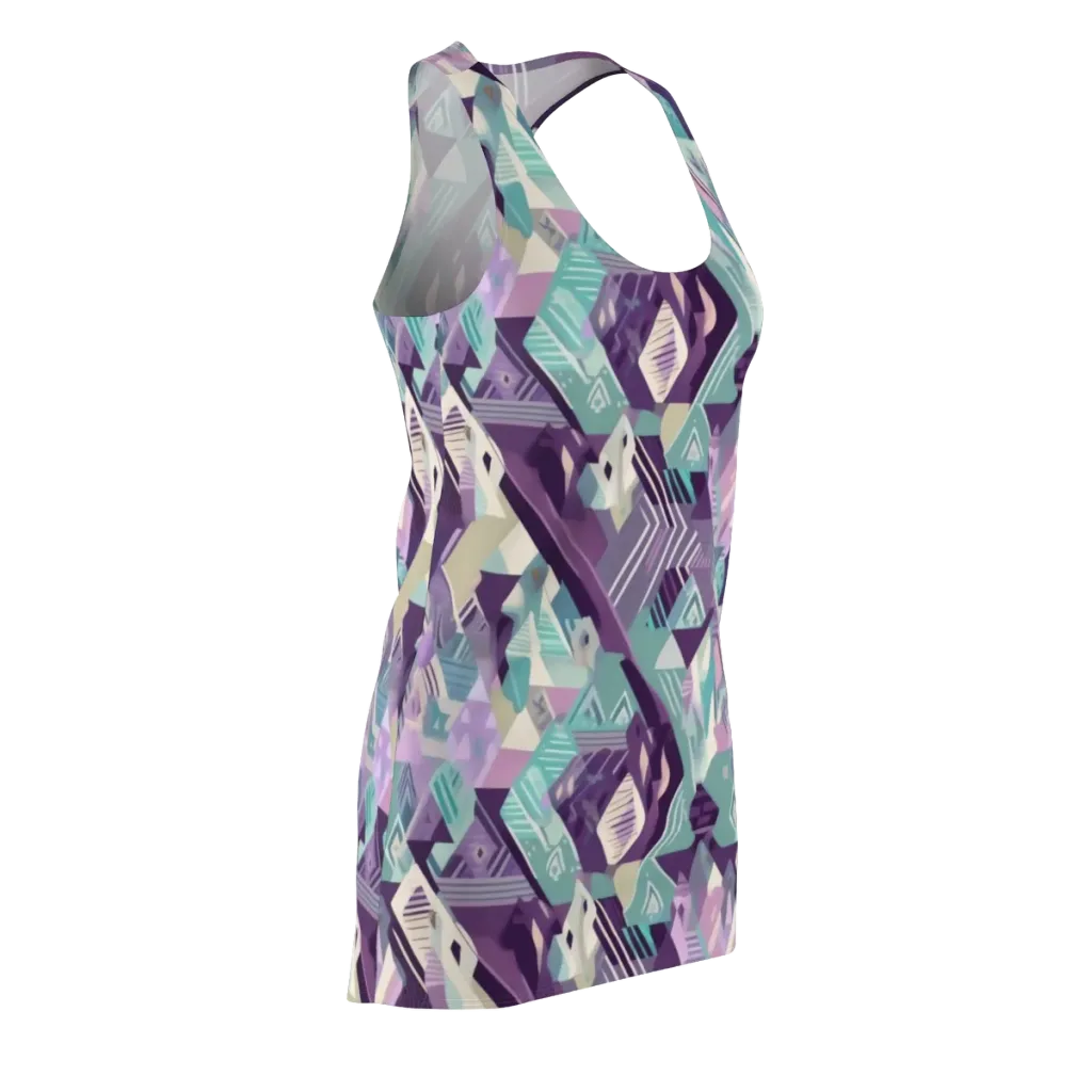 Lavender Circuit on Racerback Dress — Front Side