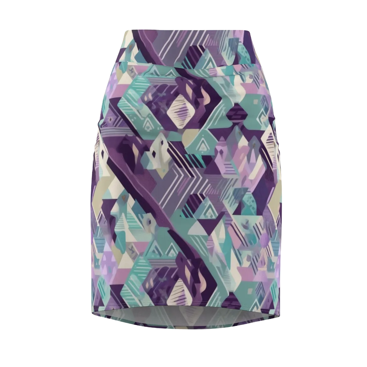 Lavender Circuit on Pencil Skirt — Front