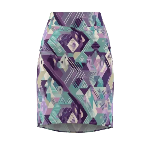 Lavender Circuit on a Pencil Skirt