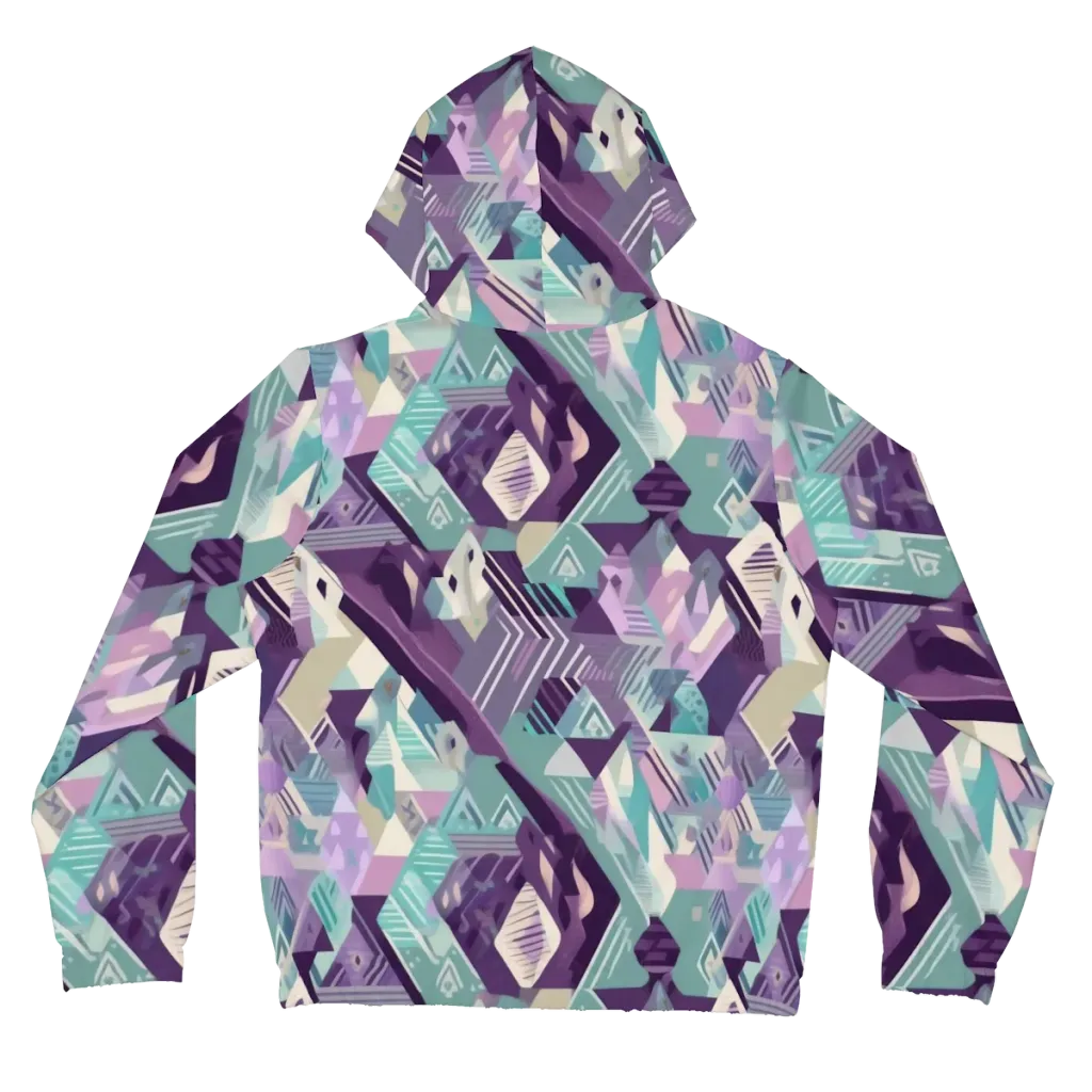 Lavender Circuit on Women's Full-Zip Hoodie — Back