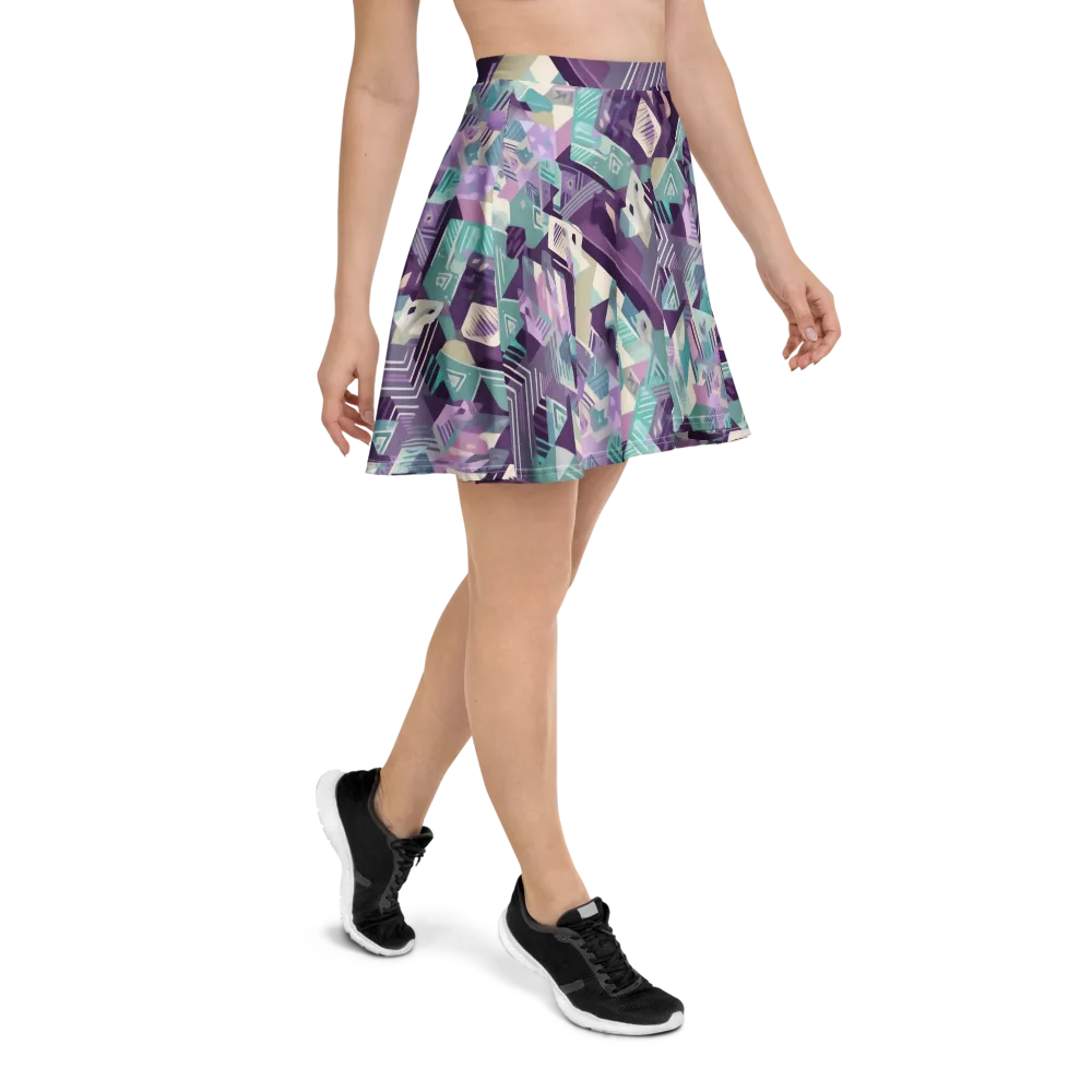 Lavender Circuit on Skater Skirt — Right