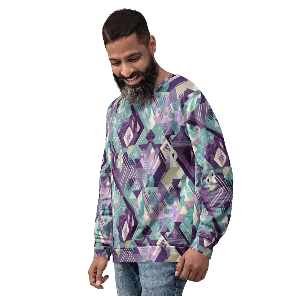 Lavender Circuit on Sweatshirt — Left Front
