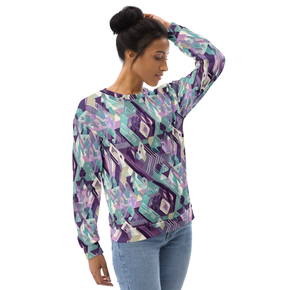 Lavender Circuit on Sweatshirt — Right Front