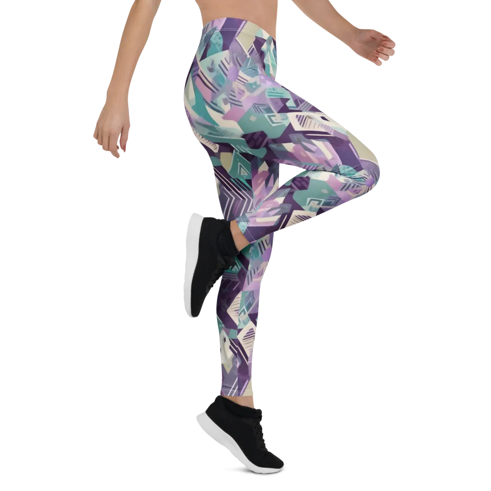Lavender Circuit on Leggings — Right