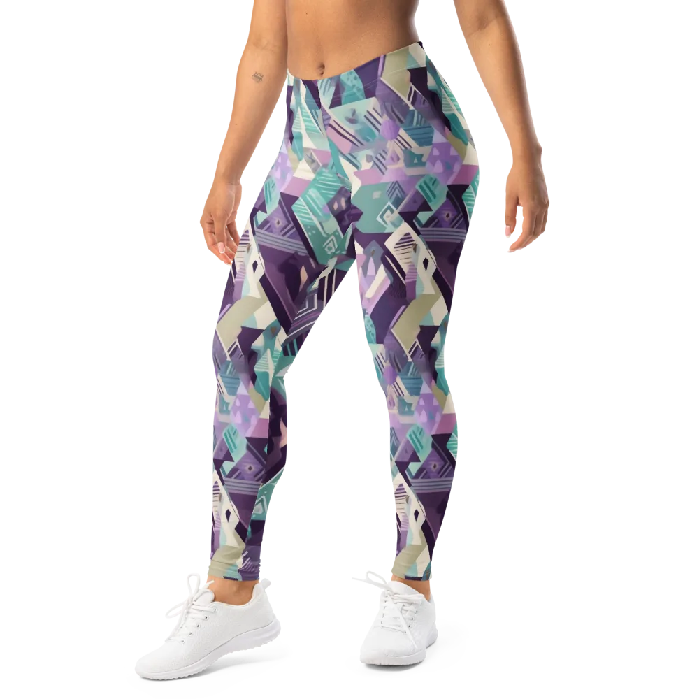 Lavender Circuit on Leggings — Left Front