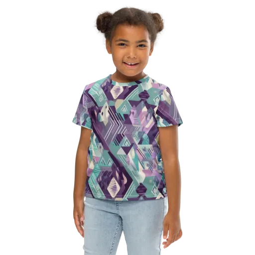 Lavender Circuit on a Kids Crew Neck T-Shirt