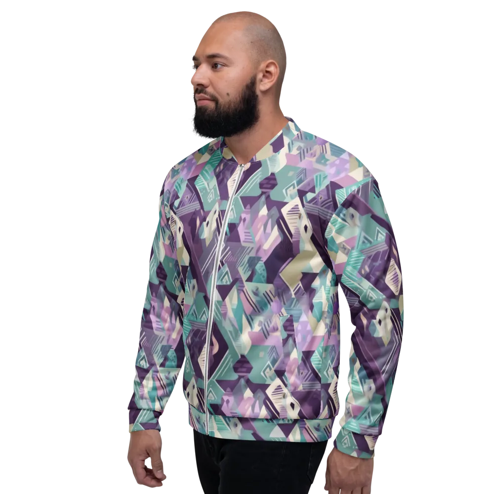 Lavender Circuit on Bomber Jacket — Left