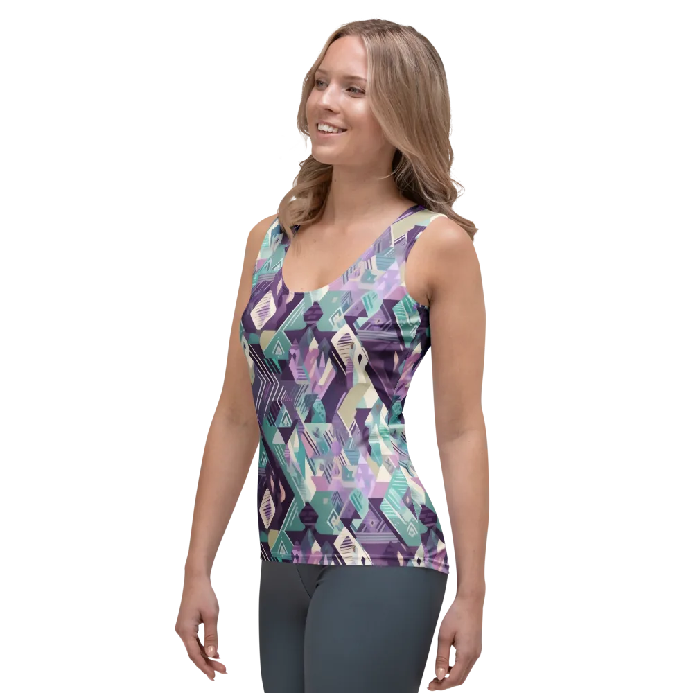 Lavender Circuit on Women's Tank Top — Left Front