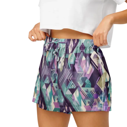 Lavender Circuit on a Women's Pajama Shorts