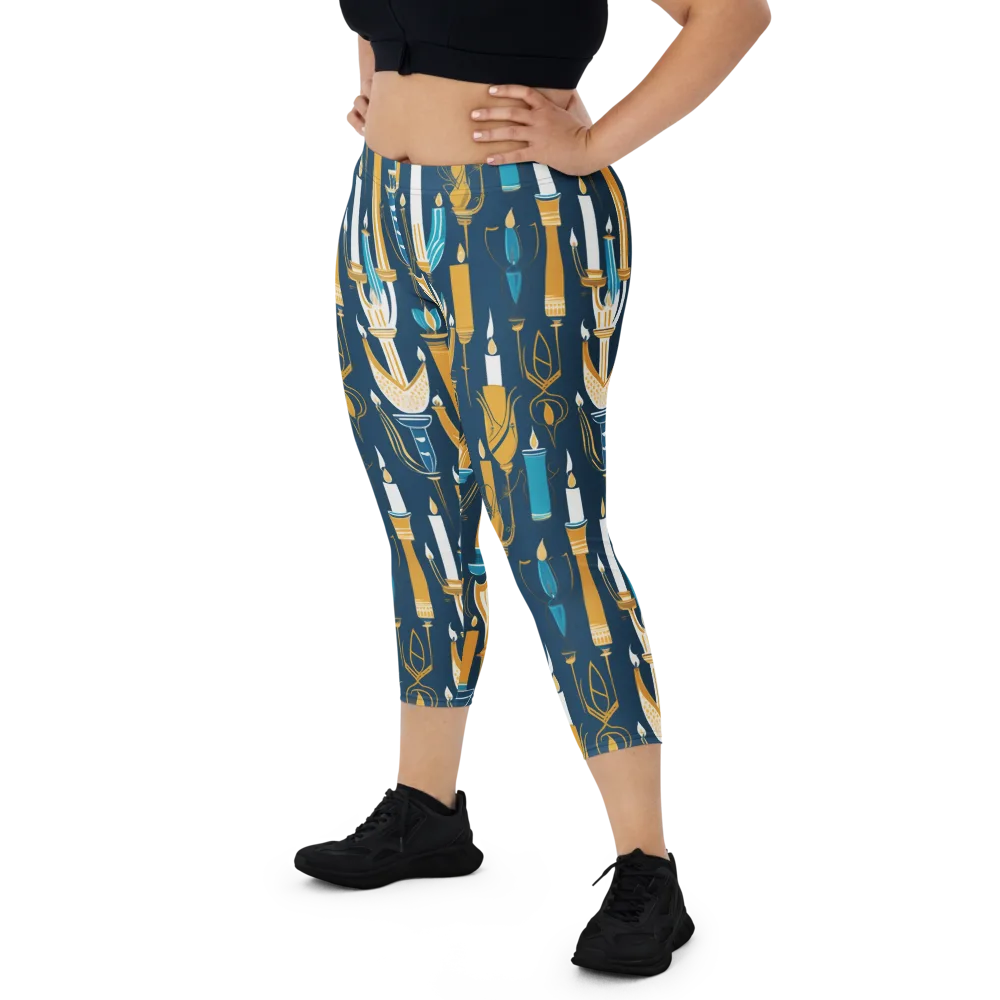 Candlelight Court on Capri Leggings — Front