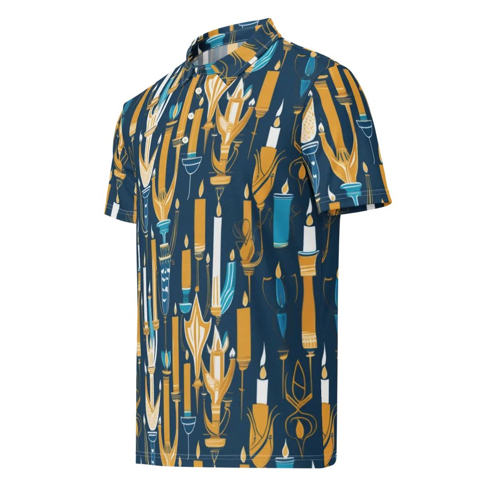 Candlelight Court on Men's Slim Fit Polo Shirt — Left Front